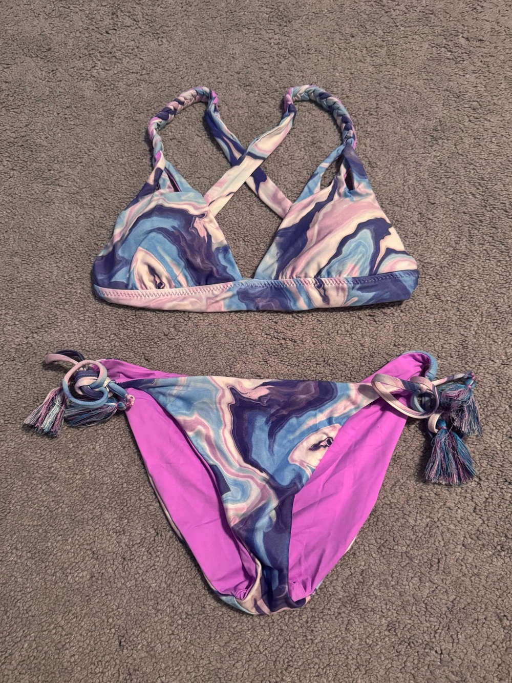 Becca Blue and Purple Swirl Bikini